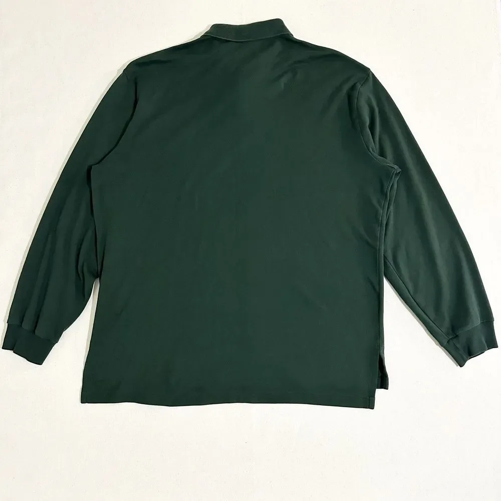 Polo Ralph Lauren Men's Size XLarge(Fits Like A 2X-Large)Shirt Green Long Sleeve